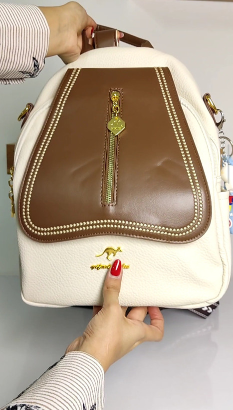 کوله پشتی چرم وارداتی کانگرو کد 3500
