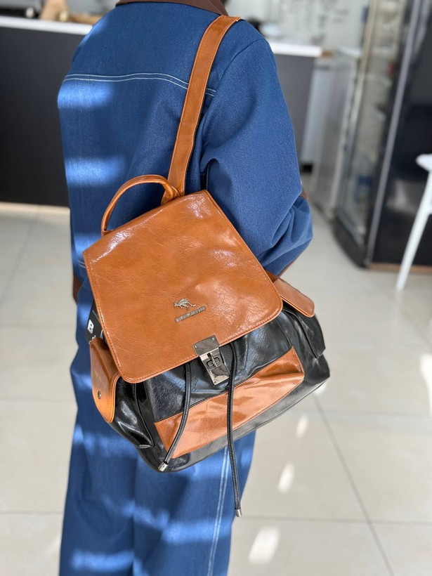 کوله پشتی چرم وارداتی کد 489